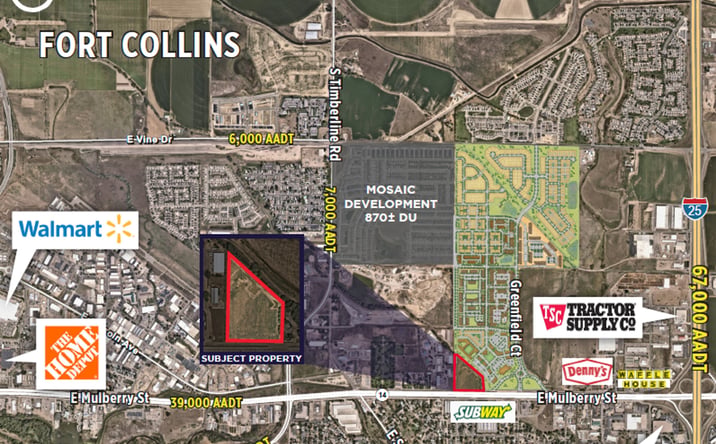 Pictures of Retail, Land property located at E Mulberry St, Fort Collins, CO 80524 for sales - image #1
