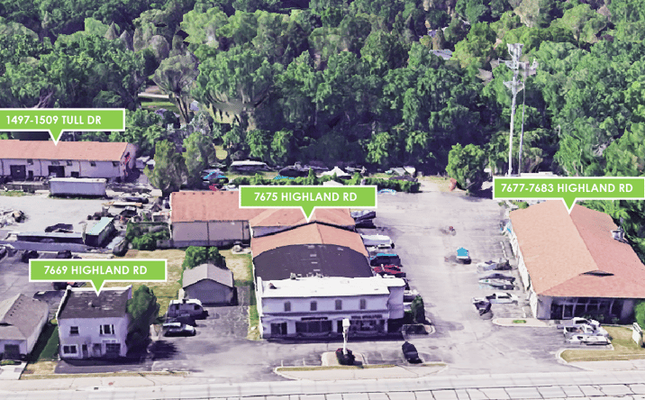 Pictures of Industrial, Office, Retail property located at 7675 Highland Rd, WaterFord, MI 48327, 7669 Highland Rd, WaterFord, MI 48327, 7677 - 7683 Highland Rd, WaterFord, MI 48327, 1497-1509 Tull Dr, WaterFord, MI 48327 for sales - image #1