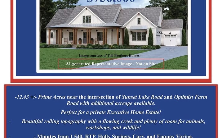 Pictures of Land, Mixed Use, Office property located at 4830 Optimist Farm Rd, Holly Springs, NC 27540 for sales - image #1