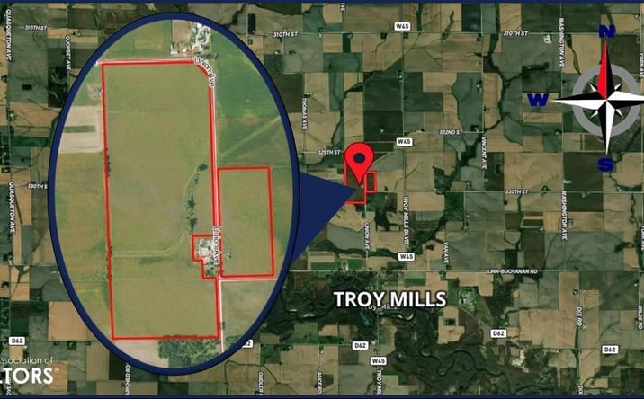 Pictures of Land property located at 3296 Union Avenue, Coggon, IA 52218 for sales - image #1