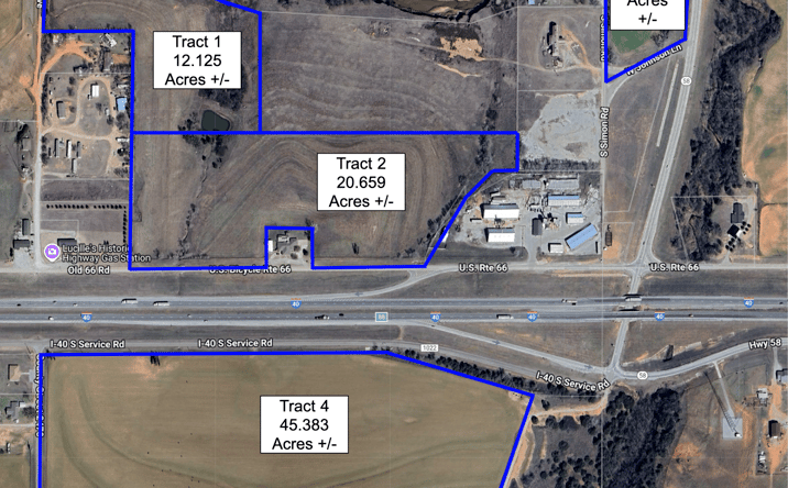 Pictures of Land property located at 3062 Interstate 40 S Service Road, Hydro, OK 73048 for sales - image #1