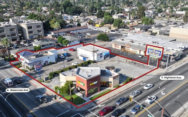 Pictures of Retail property located at 297 E Highland Ave, San Bernardino, CA 92404, 291 E Highland Ave., San Bernardino, CA 92404, 2180 N. Waterman Ave., San Bernardino, CA 92404 for sales - image #1