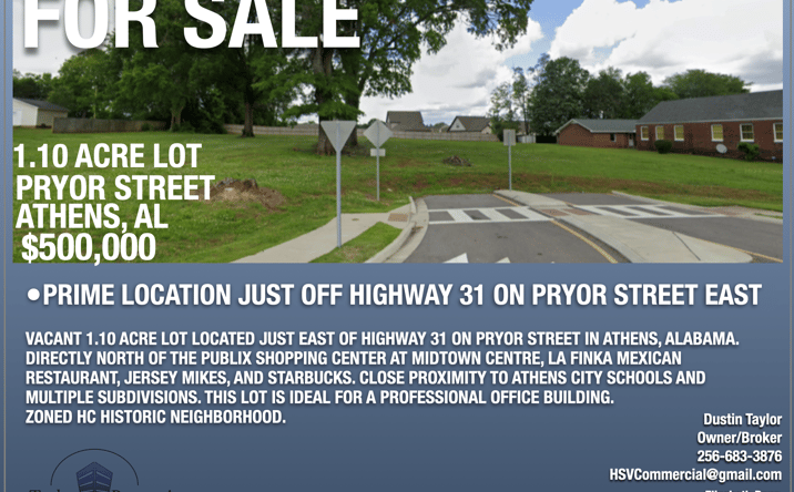 Pictures of Land property located at Pryor St, Athens, AL 35611 for sales - image #1