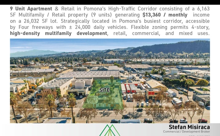 Pictures of Retail, Multifamily, Mixed Use property located at 1476 W Holt Ave, Pomona, CA 91768 for sales - image #1