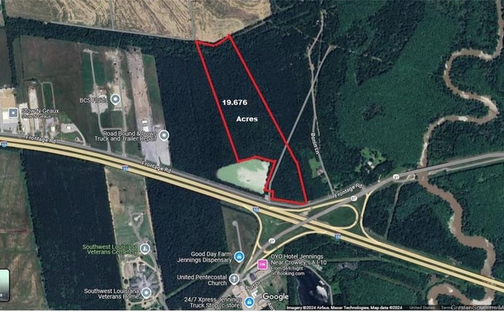 Pictures of Land property located at TBD N Frontage Road, Jennings, LA 70546 for sales - image #1