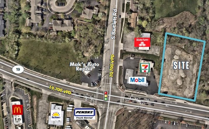 Pictures of Land property located at 14 E Irving Park Rd, Streamwood, IL 60107 for sales - image #1