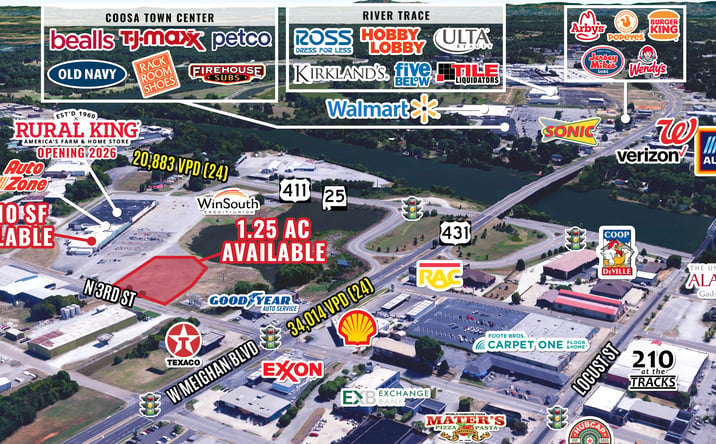 Pictures of Land property located at 280 N 3rd St, Gadsden, AL 35901 for sales - image #1