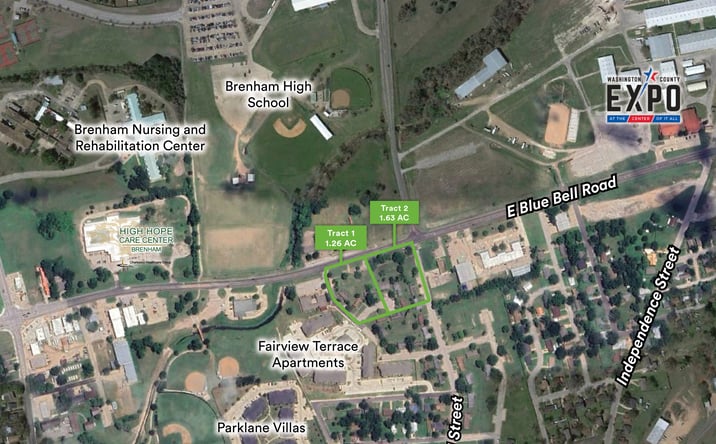 Pictures of Land property located at Corner of Blue Bell Road & Gayhill Street, Brenham, TX 77833 for sales - image #1