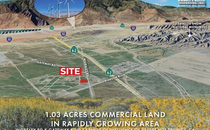 Pictures of Land property located at Worsley Rd, Desert Hot Springs, CA 92240 for sales - image #1