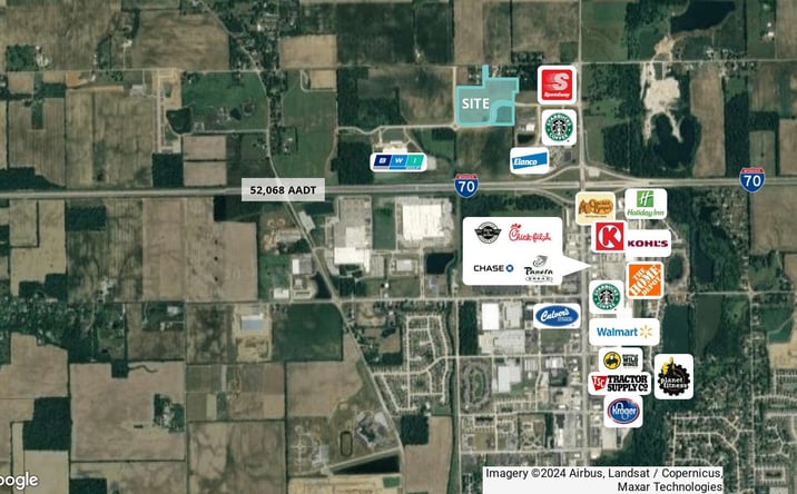 Pictures of Land property located at NWQ I-70 & SR 9, Greenfield, IN 46140 for sales - image #1