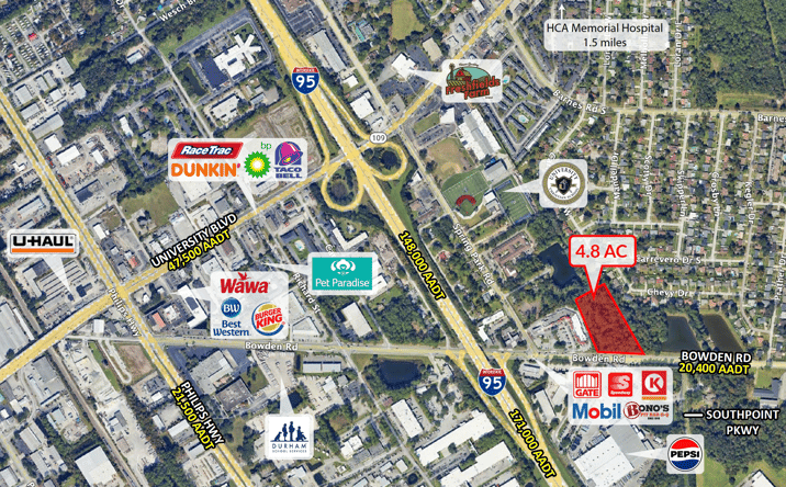 Pictures of Land property located at Bowden Rd, Jacksonville, FL 32216 for sales - image #1