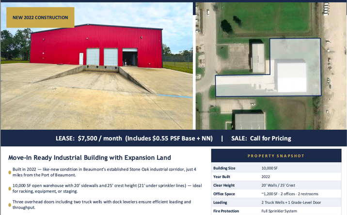 Pictures of Industrial, Mixed Use, Retail property located at 4895 Stone Oak, Beaumont, TX 77705 for sales - image #1