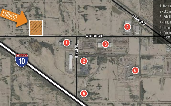 Pictures of Land property located at W of the NW corner of Battaglia Dr & Tweedy Rd, Eloy, AZ 85131 for sales - image #1
