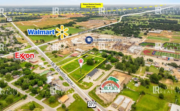 Pictures of Office, Retail, Land property located at 3 AC US-377, Aubrey, TX 76227 for sales - image #1