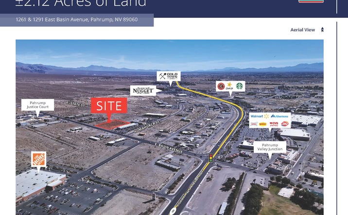 Pictures of Land property located at 1261 E. BASIN AVE, PAHRUMP, NV 89060 for sales - image #1