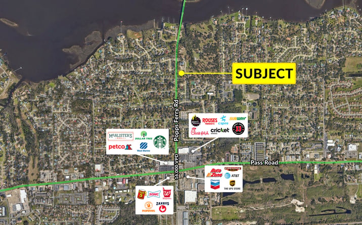 Pictures of Land, Retail property located at Popp's Ferry Rd, Biloxi, MS 39531 for sales - image #1