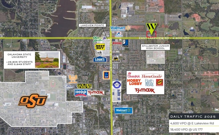 Pictures of Land property located at 1410 E Lakeview Rd, Stillwater, OK 74075 for sales - image #1
