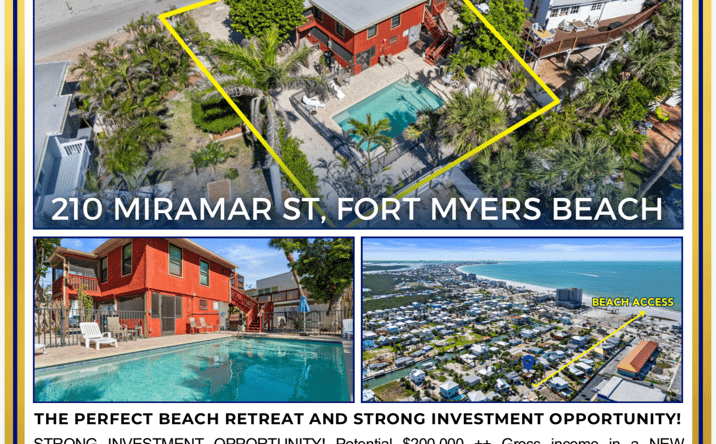 Pictures of Land, Multifamily, Retail property located at 210 Miramar St, Fort Myers Beach, FL 33931 for sales - image #1