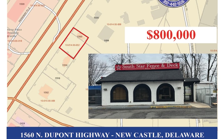 Pictures of Retail property located at 1560 N. Dupont Highway, New Castle, DE 19720 for sales - image #1