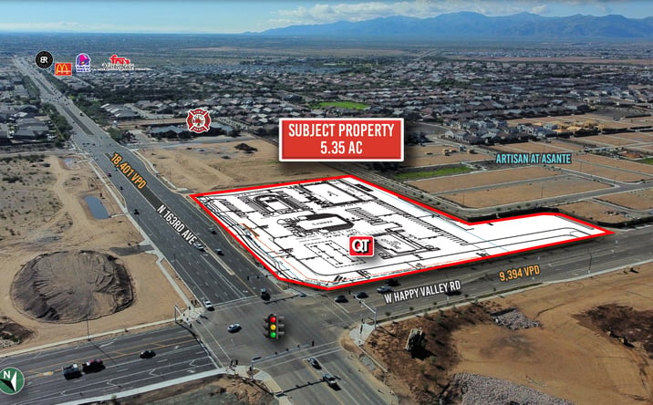 Pictures of Land property located at SWC 163rd & Happy Valley, Surprise, AZ 85387 for sales - image #1