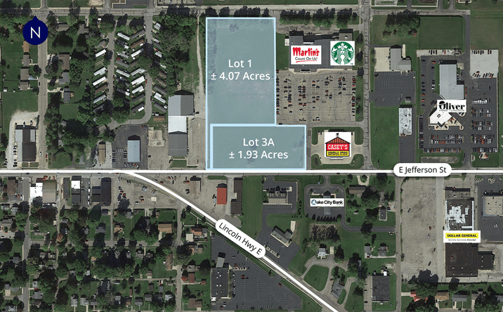 Pictures of Land property located at 851 & 859 E Jefferson Street, Plymouth, IN 46563 for sales - image #1