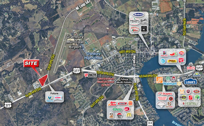 Pictures of Land property located at 2625 W US Hwy 377, Granbury, TX 76048 for sales - image #1