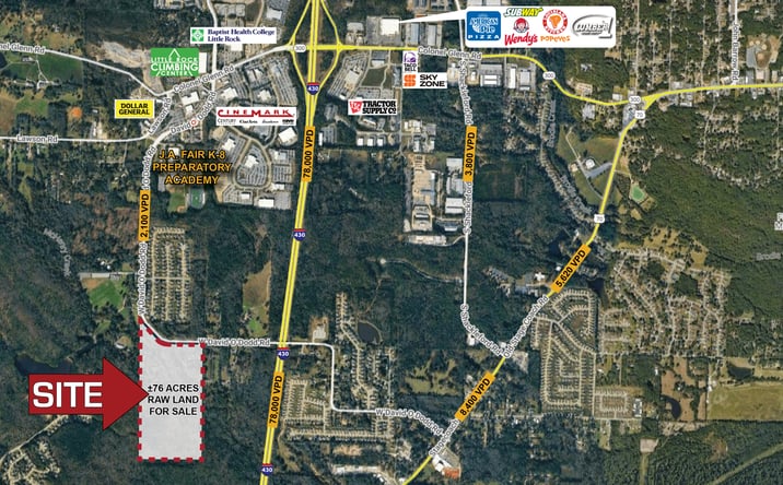 Pictures of Land property located at W David O Dodd Rd, Little Rock, AR 72210 for sales - image #1