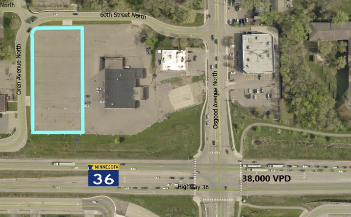 Pictures of Land property located at Highway 36 & Osgood Avenue North, Oak Park Heights, MN 55082 for sales - image #1