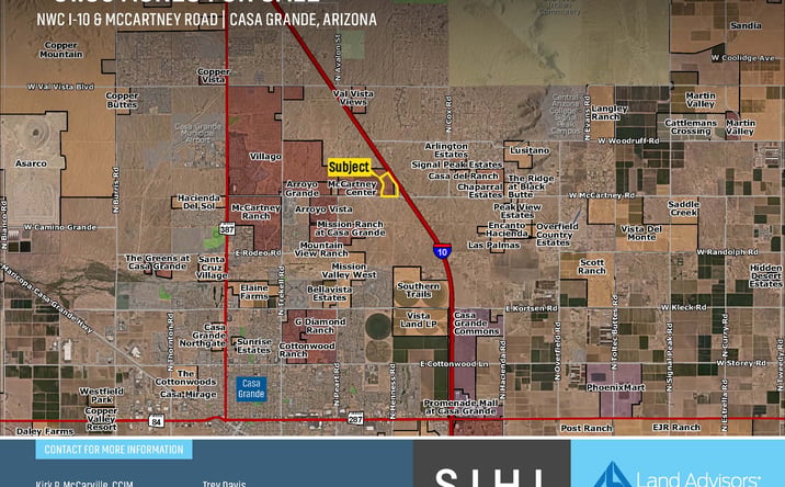 Pictures of Land property located at NWC I-10 & Mccartney Road, Casa Grande, AZ 85122 for sales - image #1
