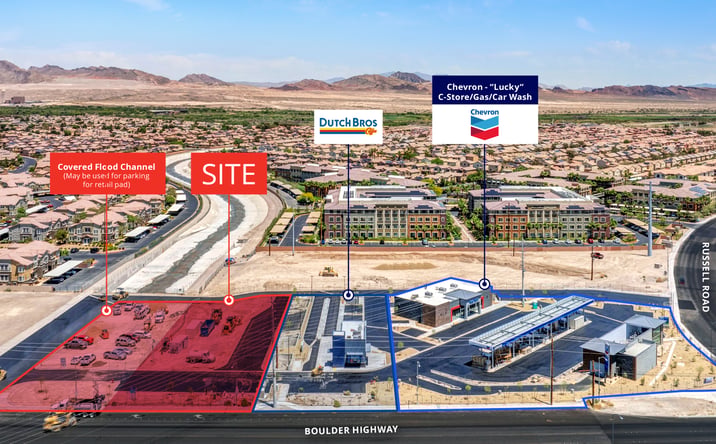 Pictures of Retail, Land property located at NWC of Boulder Hwy and Russell Rd, Las Vegas, NV 89122 for sales - image #1