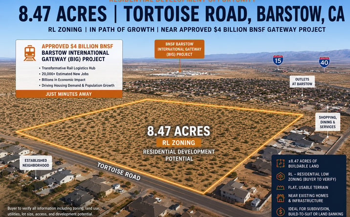 Pictures of Land, Mixed Use, Multifamily property located at 0 Tortoise Road, Barstow, CA 92311 for sales - image #1