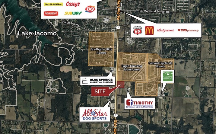 Pictures of Land property located at SE corner of Hwy 7 & Major Rd, Blue Springs, MO 64014 for sales - image #1