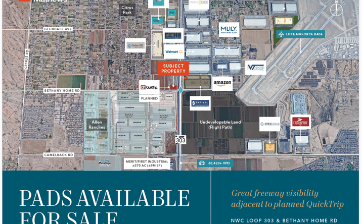 Pictures of Land property located at NWC Loop 303 and Bethany Home Road, Glendale, AZ 85340 for sales - image #1