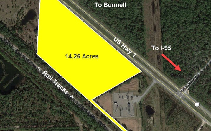 Pictures of Land property located at US 1 (14.38 AC) Highway, Bunnell, FL 32110 for sales - image #1