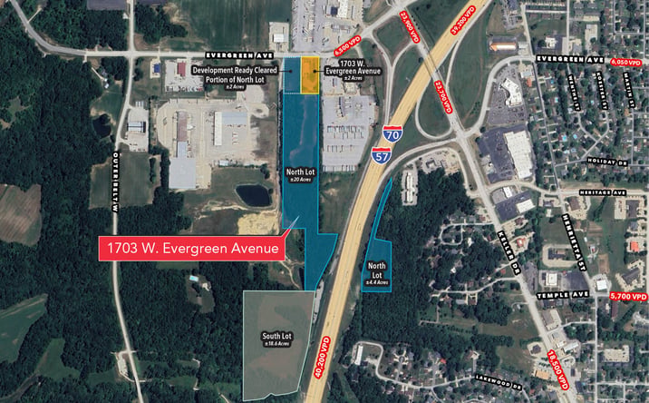 Pictures of Industrial, Land property located at 1703 W Evergreen Avenue, Effingham, IL 62401 for sales - image #1