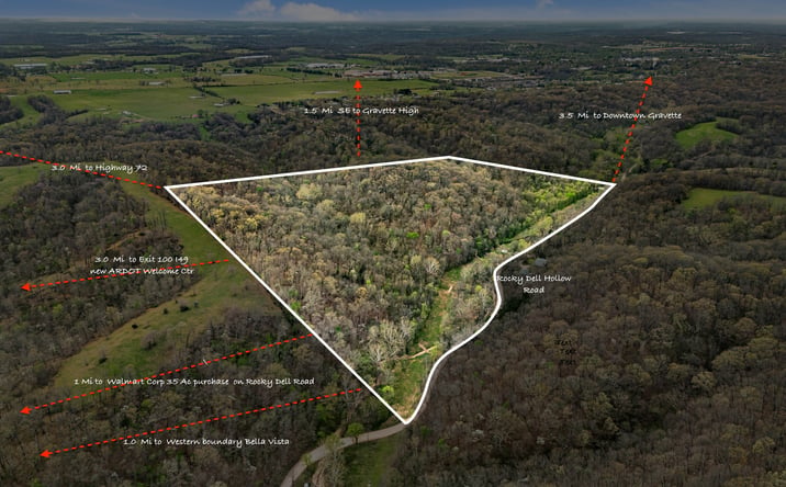Pictures of Land property located at Rocky Dell Hollow Road, Gravette, AR 72736 for sales - image #1