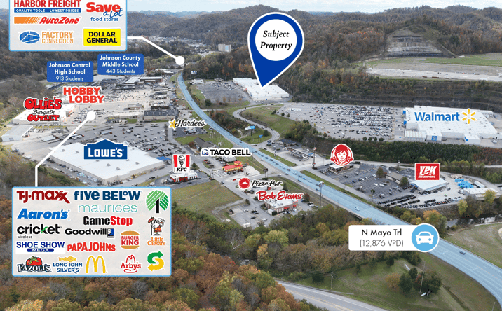 Pictures of Retail property located at 344 N Mayo Trl, Paintsville, KY 41240 for sales - image #1