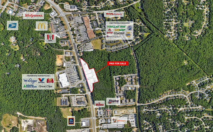 Pictures of Land property located at 10621 Iron Bridge Rd, Chester, VA 23831 for sales - image #1