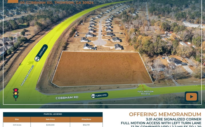 Pictures of Land, Retail property located at 00 Cobbham Road, Thomson, GA 30824 for sales - image #1