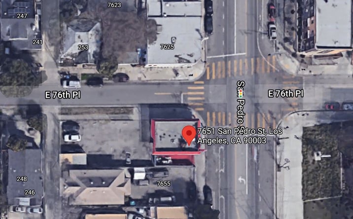 Pictures of Land, Mixed Use property located at 7651 San Pedro St, Los Angeles, CA 90003 for sales - image #1