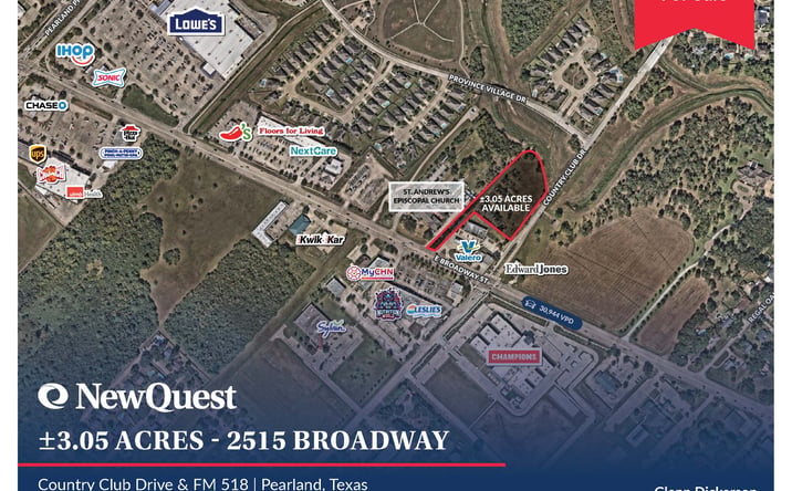 Pictures of Land property located at 2515 Broadway St, Pearland, TX 77581 for sales - image #1