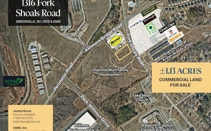 Pictures of Land property located at 1316 Fork Shoals Rd, Greenville, SC 29605 for sales - image #1