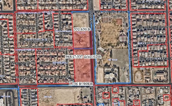 Pictures of Land property located at Simmons & Gowan 7.5 Gross Acres, North Las Vegas, NV 89032 for sales - image #1