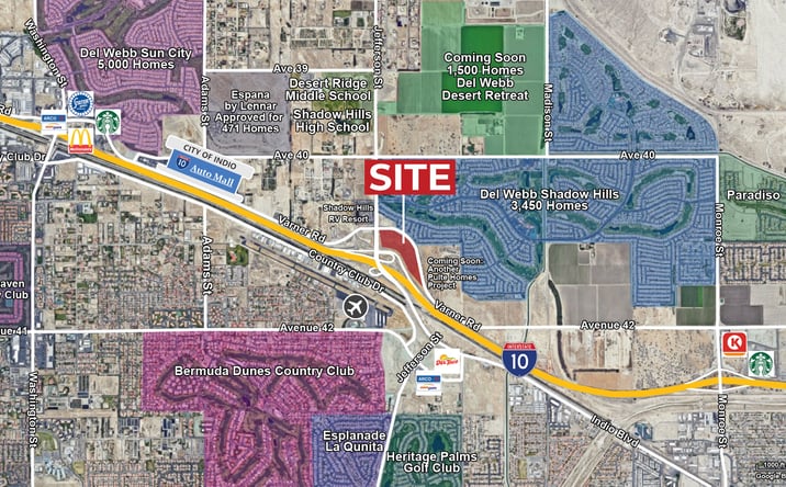 Pictures of Land property located at SEC Jefferson St & I-10 Offramp, Indio, CA 92202 for sales - image #1