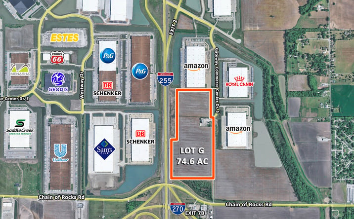Pictures of Land property located at Gateway Commerce Center Dr S, Edwardsville, IL 62025 for sales - image #1