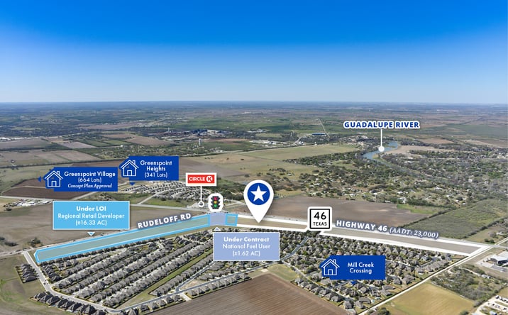 Pictures of Land property located at NEC of Texas 46 Highway & Rudeloff Road, Seguin, TX 78155 for sales - image #1