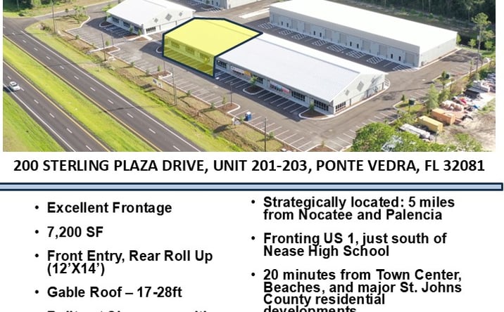 Pictures of Retail, Office, Industrial, Mixed Use property located at 200 Sterling Plaza Drive, Unit 201-203, Ponte Vedra, FL 32081 for sales - image #1