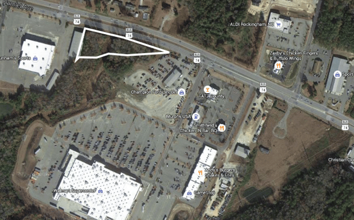 Pictures of Land property located at Hwy 74/ 1798 E Broad Avenue, Rockingham, NC 28379 for sales - image #1