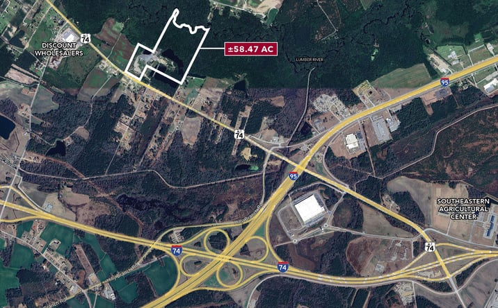 Pictures of Land property located at US Hwy 74 W, Lumberton, NC 28360 for sales - image #1