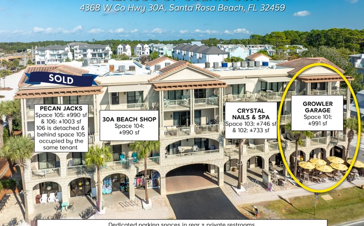 Pictures of Retail property located at 4368 W County Hwy 30A #101, Santa Rosa Beach, FL 32459 for sales - image #1